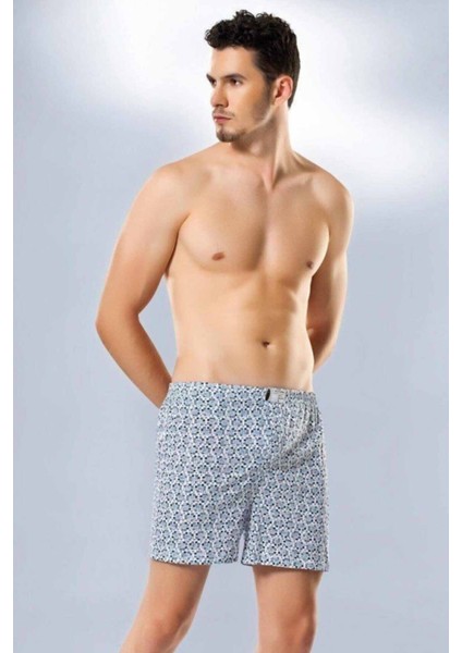 Erkek Penye Empirme Boxer Desenli - 1119A