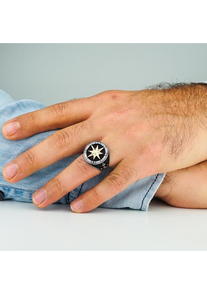 925 Ayar Gümüş Pusula Yüzük fiyatları