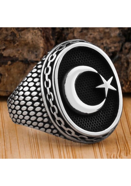 925 Ayar Ayyıldız Model Gümüş Yüzük