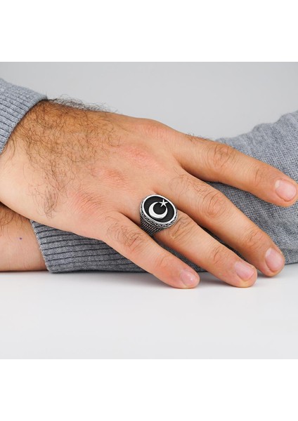 925 Ayar Ayyıldız Model Gümüş Yüzük fiyatları
