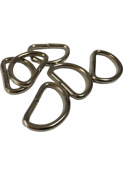 D Metal Halka, Çanta Sapı Için D Halka 2,5 cm 5 Adet