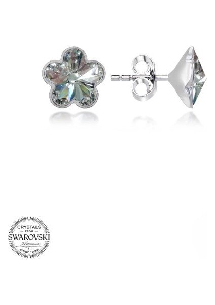 Swarovski Crystal Yıldız 925 Ayar Gümüş Küpe