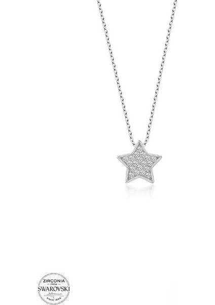 Swarovski Zirconia Star 925 Ayar Gümüş Kolye
