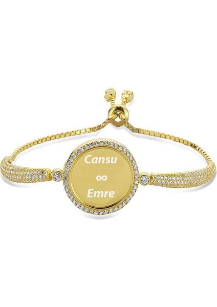 925 Ayar Gümüş Isimli Plakalı Asansör Bileklik Model 2