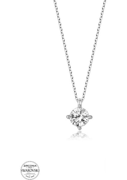 Swarovski Crystal 925 Ayar Gümüş Kolye