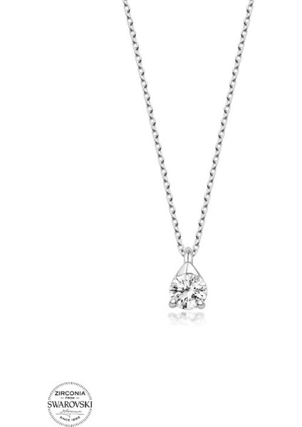 Swarovski Crystal 925 Ayar Gümüş Kolye