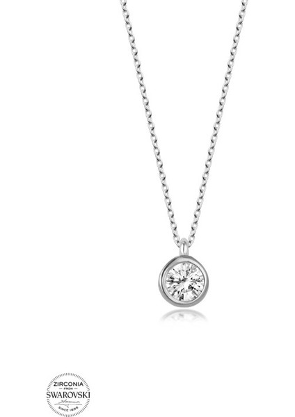 Swarovski Crystal 925 Ayar Gümüş Kolye