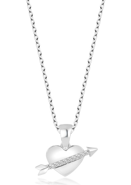 Swarovski Zirconia Aşk 925 Ayar Gümüş Kolye