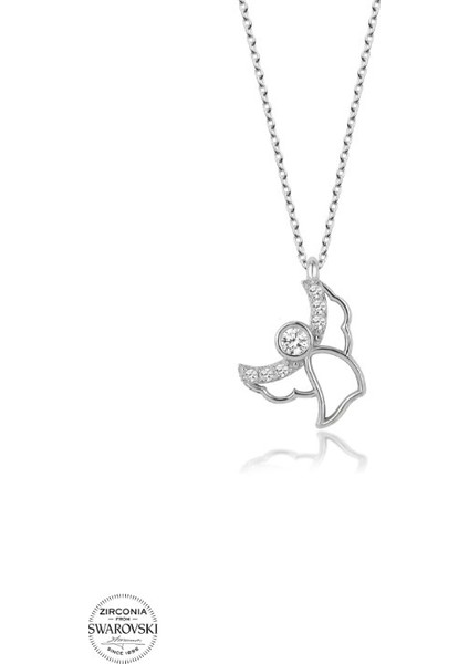 Swarovski Zirconia Peri 925 Ayar Gümüş Kolye
