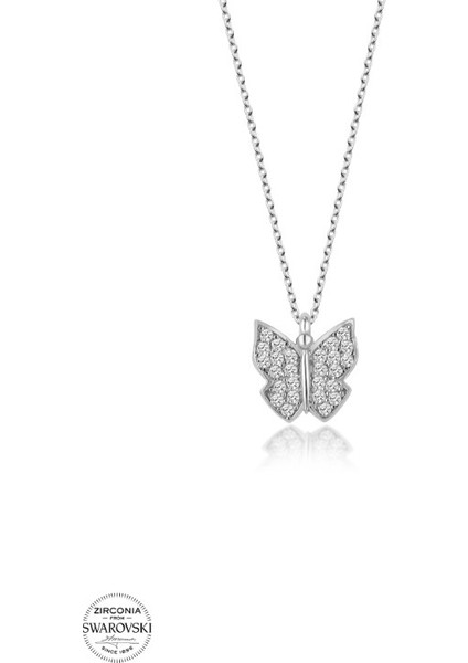 Swarovski Zirconia Yusufçuk 925 Ayar Gümüş Kolye
