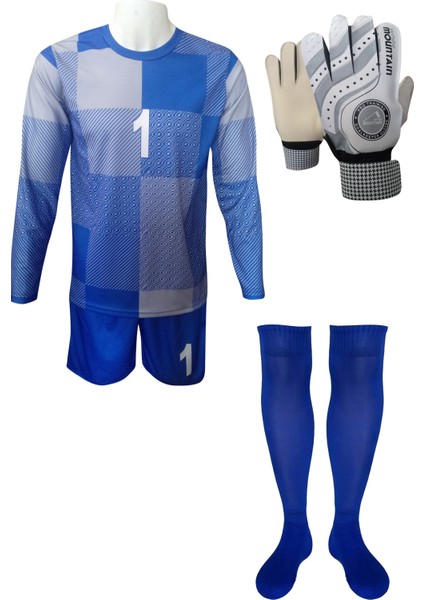 Soso Dijital Kaleci Forma Şort Çorap Kaleci Eldiveni Seti