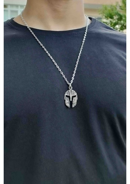 Erkek Miğfer Gladyatör Kolye