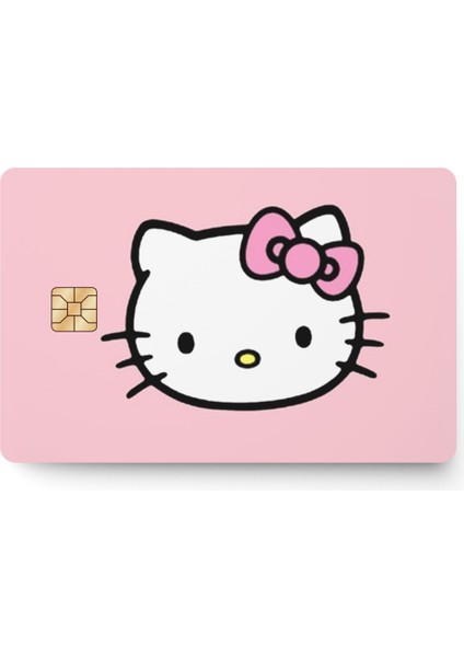 Hello Kitty Kredi Banka Kartı Sticker Çip Yeri Açık