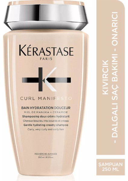 Curl Manifesto Bain Hydratation Douceur For Curly Hair Shampoo 250 ml