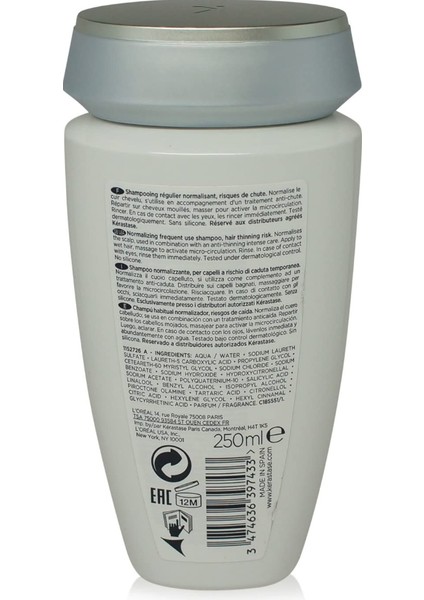 Bain Prevention Hair Loss Prevention Shampoo 250 ml