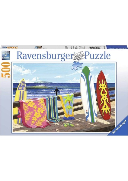 142149 Ravensburger, Sahilde Surfler 500 Parça Puzzle