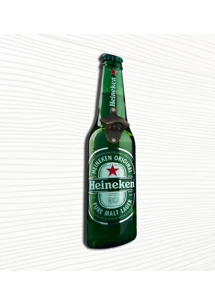 Duvar Tipi Şişe Açacağı Ahşap Bira Açacağı Heineken Şişe Modeli