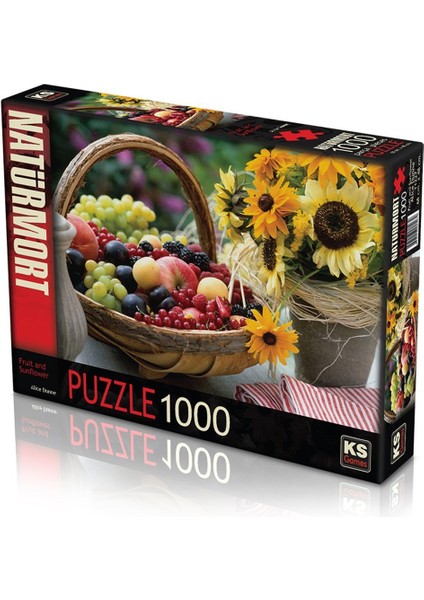 11227 Ks Meyve ve Ayçiçeği - Fruit And Sunflower 1000 Parça Puzzle