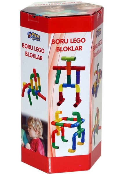 HC1018 Boru Yapı Blokları 72 Parça -Halitcan Oyuncak