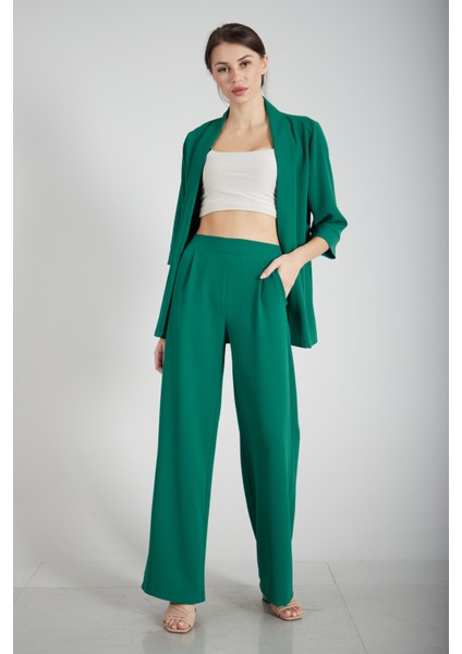 Zümrüt Kimono Pantolon Ikili Krep Takım 0106314.123