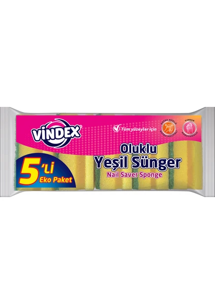 5'li Eko Düz Sünger