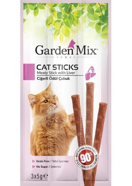 Garden Mix  Ciğerli Kedi Stick Ödül 3*5g 10