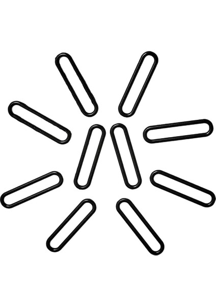 10 Kaynaklı Güçlü D Şekil Halkaları D Metal Ağır Dergi Siyah 1" Iç Genişlik (Yurt Dışından)