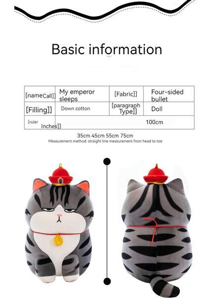 Delme Kedi Yastık Bebek Anime Peluş Oyuncaklar Gri (Yurt Dışından)