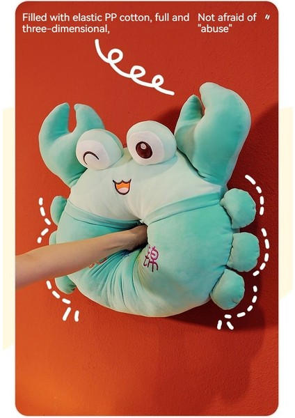 Sevimli Yengeç Bebek Peluş Oyuncak Uyku Yastığı Yeşil (Yurt Dışından)