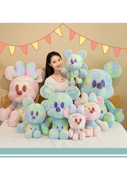Renkli Mickey Mouse Figürü Minnie Mickey Peluş Oyuncak Mavi (Yurt Dışından)