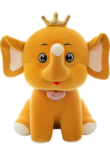 Karikatür Taç Fil Bebek Yastık Dumbo Peluş Oyuncak Sarı (Yurt Dışından)