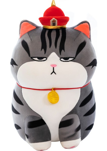 Kedi Yastık Bebek Anime Peluş Oyuncaklar Gri (Yurt Dışından)