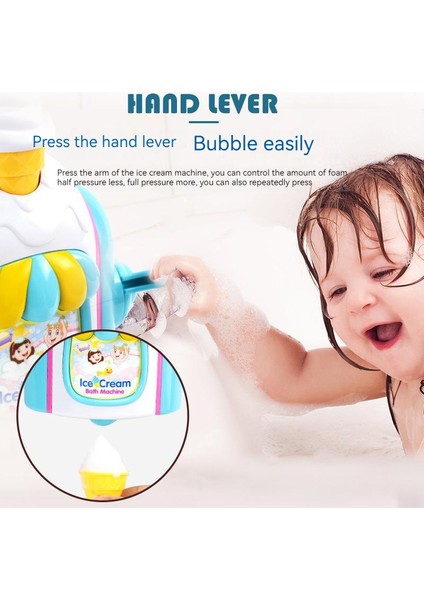 Dondurma Bubble Maker Bebek Eğlenceli Banyo Oyuncak (Yurt Dışından)