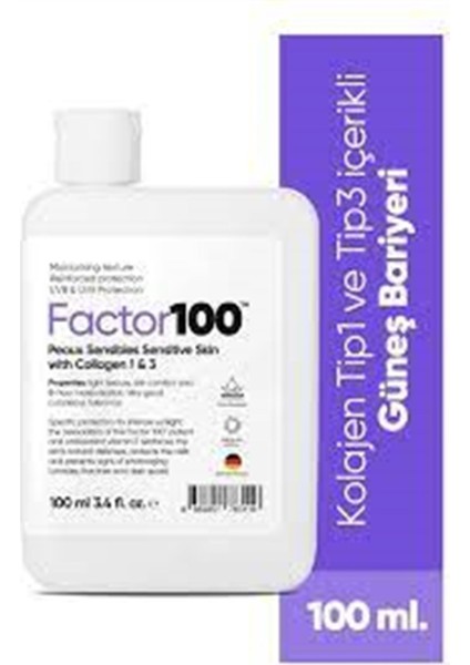 Factor 100 Ultra Nemlendirici Leke Karşıtı Yüksek Korumalı SPF50 100 ml (MIAD:05/2025)