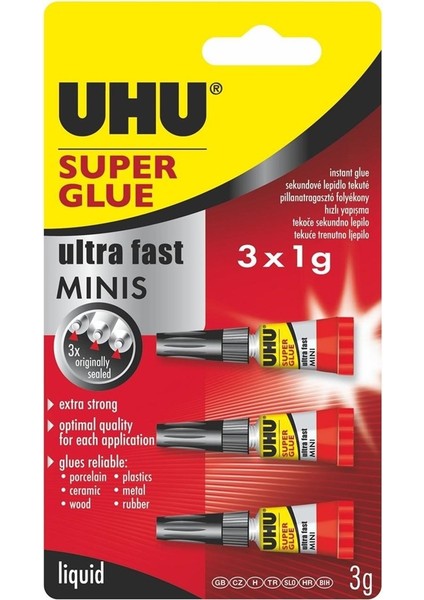 Japon Yapıştırıcı Super Glue 3 Lü Mini