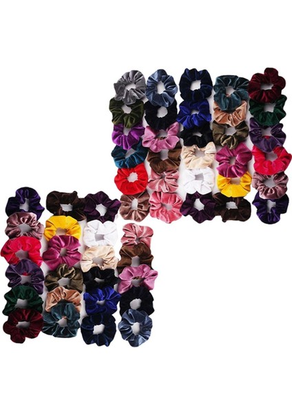 53X Renkli Scrunchies Saç Band Lady Bobble Saç Bağları Halatlar Saç Dekorları (Yurt Dışından) fırsatları
