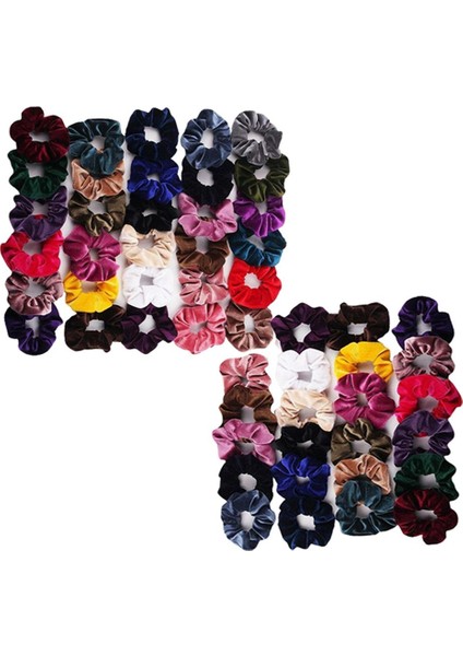 53X Renkli Scrunchies Saç Band Lady Bobble Saç Bağları Halatlar Saç Dekorları (Yurt Dışından) indirimleri