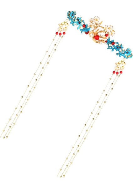 Cloisonne Phoenix Coronet Saç Çubuğu (Yurt Dışından)