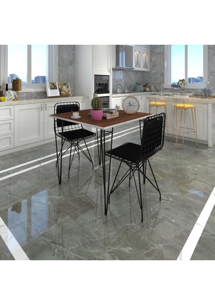 Knsz Masa Sandalye Takımı HEM75MAZLUM Cvzsyh 060*060 Sm 2 Sandalye Syhsyh Sırt Minderli