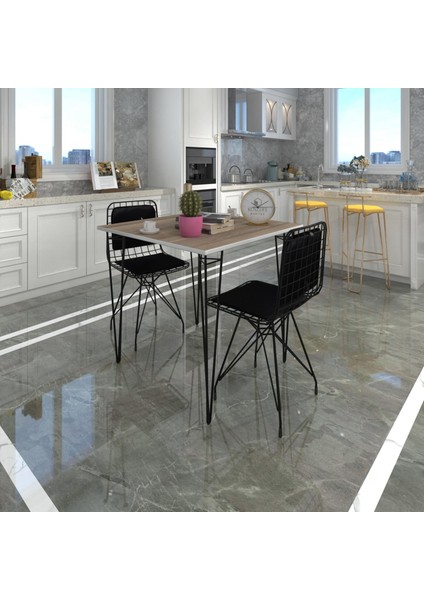 Knsz Masa Sandalye Takımı HEM75MAZLUM Crdsyh 060*060 Sm 2 Sandalye Syhsyh Sırt Minderli