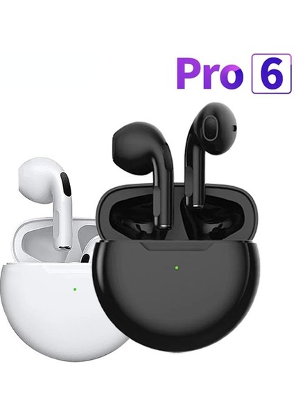 Tws Bluetooth Kulaklıklar Pro 6 Kablosuz Kulaklık Oyun Mikrofonlu Kulaklıklar Xiaomi Huawei iPhone Telefon Için fiyatları
