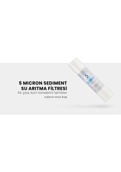 5 Mikron Sediment Filtre