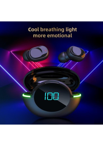 Tws Bluetooth 5.1 Kulaklık Y80 Kablosuz Kulaklıklar Stereo Gürültü Ios / Android Için Mikrofonlu Spor Su Geçirmez Kulaklık Önleme
