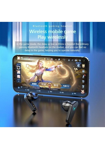 Yeni Oyun Kulaklıkları Bluetooth Kablosuz Kulaklık 5.0 Tws LED Ekranlı Kulaklık Gamer Moda Handsfree Kulakiçi indirimleri
