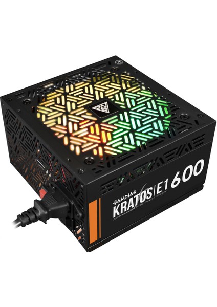 Gamdıas Kratos E1-600, 600W, Rgb, Gamıng Psu (Box)