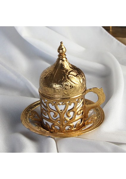 Kahve Fincan Tekli Gold Model