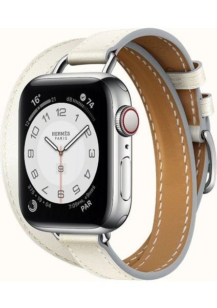 Hermes Kordon Double Attelage Apple Watch 38/40/41MM Uyumlu ( Logolu)