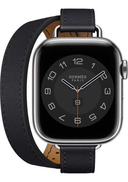 Hermes Kordon Double Attelage Apple Watch 38/40/41MM ve s10 42mm ile Uyumlu ( Logolu)