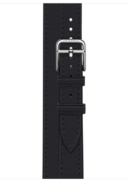 Hermes Kordon Double Attelage Apple Watch 38/40/41MM ve s10 42mm ile Uyumlu ( Logolu)