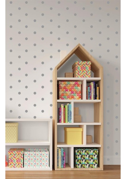 240 Adet Yuvarlak 2,5 cm Dekoratif Çocuk Odası Duvar Sticker Yapıştırma Gri fiyatları